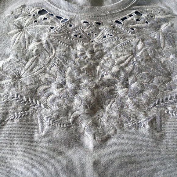 🌸4/$20🌸 Periwinkle blue crew neck sweatshirt with eyelet detailing - Picture 3 of 4